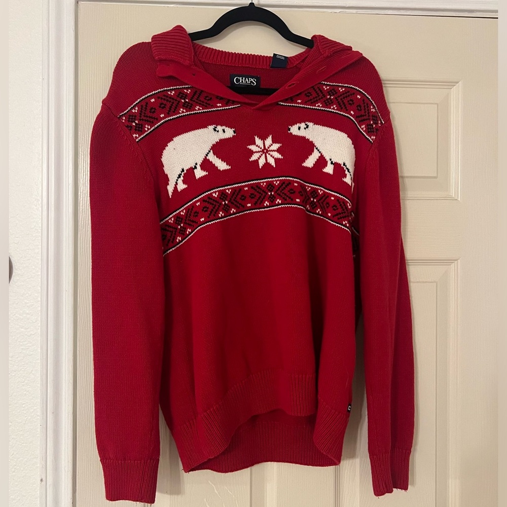 Chaps red polar bear sweater